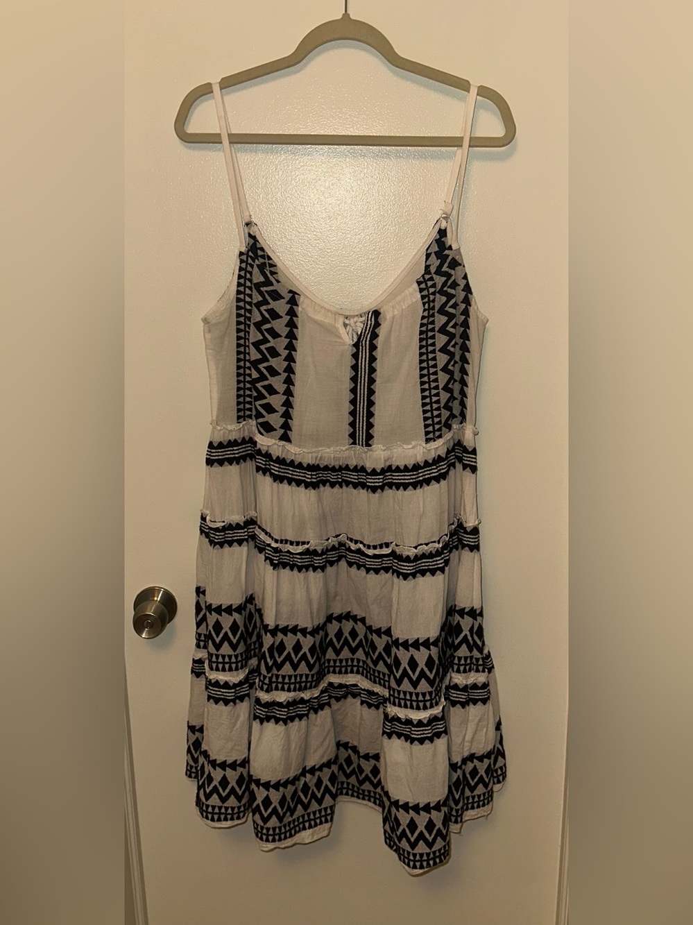I.M.A. Boho Black & White Tiered Midi Dress - Picture 1 of 4